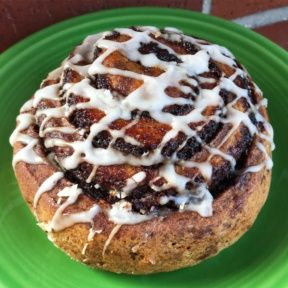 Gluten-free vegan cinnamon roll from Cafe Gratitude